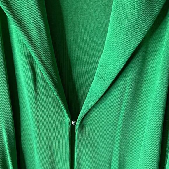 Misook Oversized Cardigan Tunic Women's XL Long Sleeves Hook & Eye Knitted Green - Picture 5 of 7